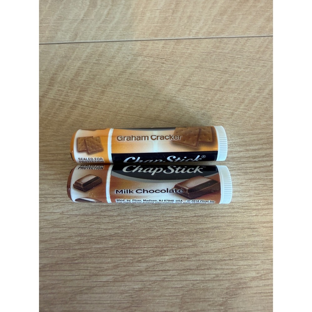 ChapStick Smores Collection Grahamâ Cracker Milk Chocolate Lip Balm 2 Pack New
